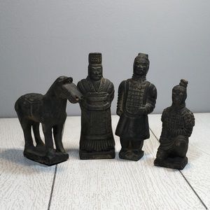 Terracotta Chinese Warrior Figurines - 4 Piece